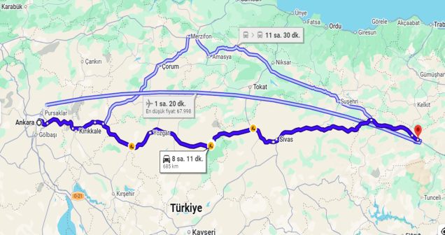 Erzincan'a nasıl gidilir?